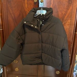 Women winter cropped jacket wild fable